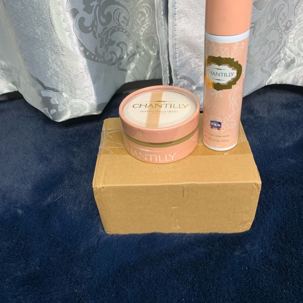 Chantilly sparkling dusting powder and body spray powder is sealed. See pics